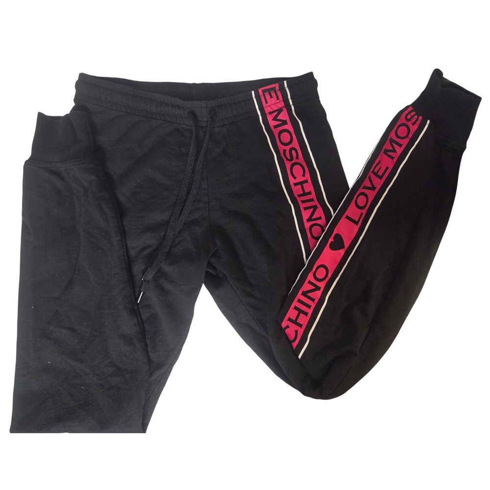 Love Moschino Joggers Size 4 Black Excellent CZ1280773